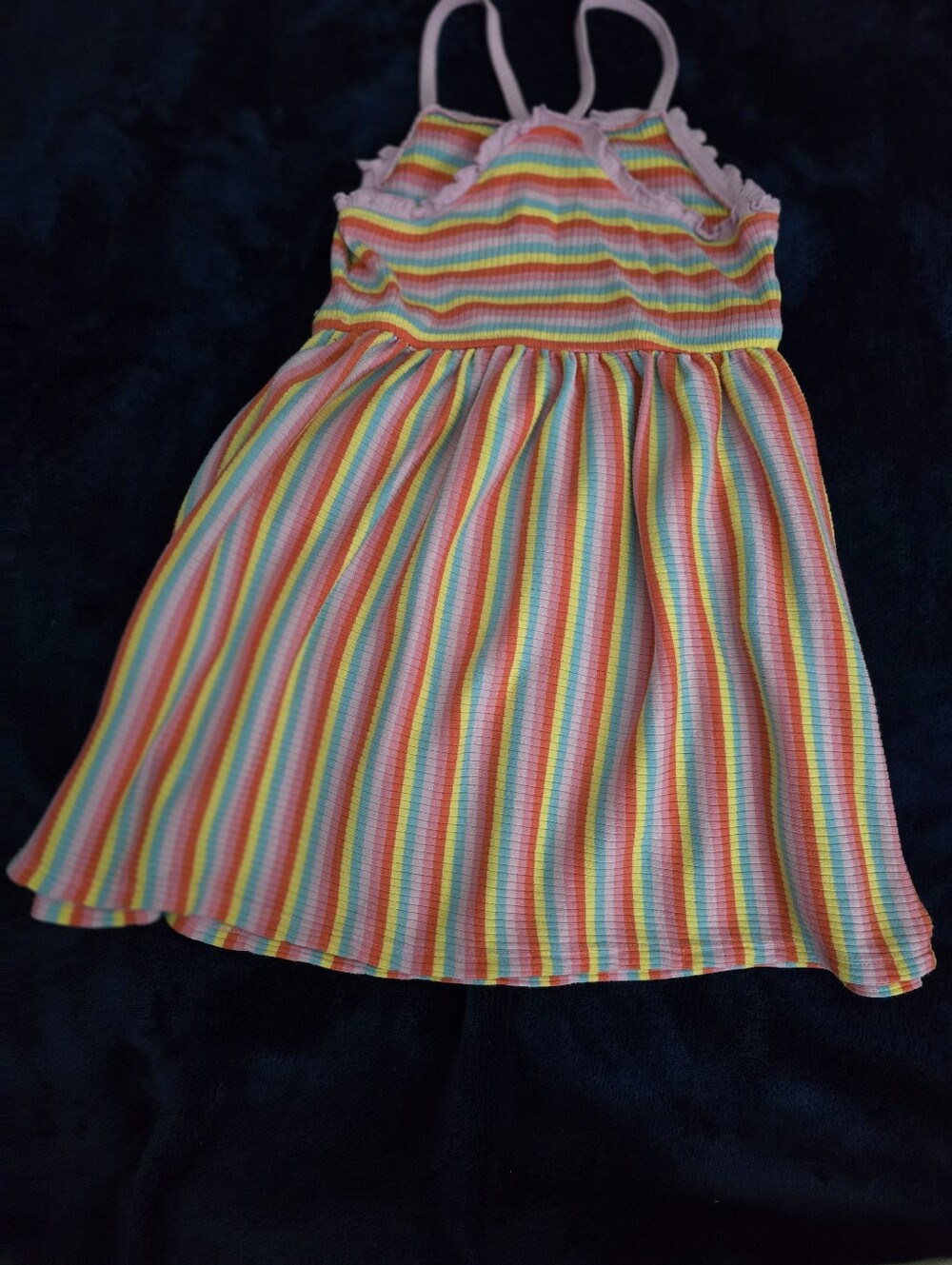 Cat & Jack Rainbow Striped Tube Top - Pink Yellow Green Blue